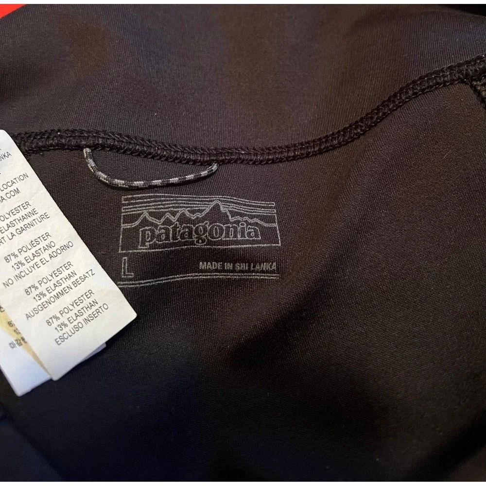 Patagonia Womens Pack Out Tights Black Hiking Leggings Pockets Size L
